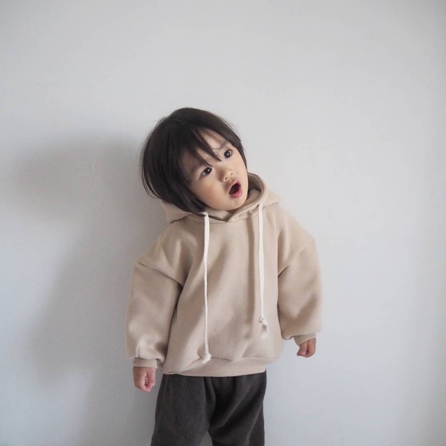 送料無料 即納 裏起毛 シンプル フーディー 海外子供服 こども服 男の子 女の子 Eichel