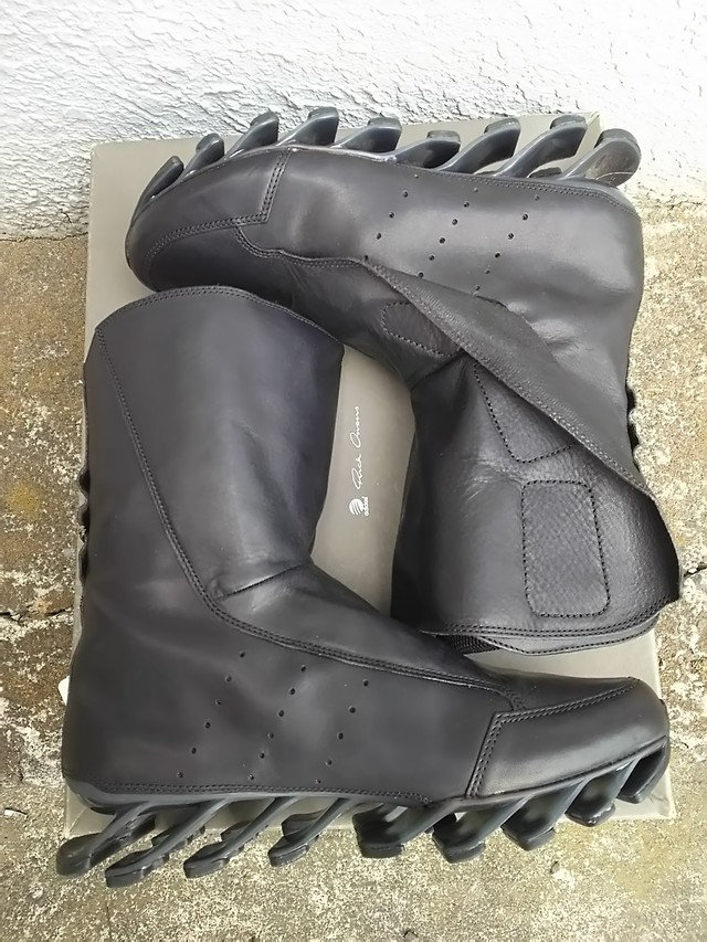 リックオウエンスrick Owens アディダスadidas 新品 Springblade Hi スプリングブレード レスリング ボクシング スニーカーブーツ 25 24 5 黒 定価 古着屋rainbowfield Since 06