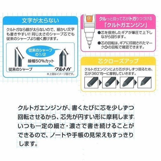 コカ コーラ クルトガシャープペン マーベル替え芯 r Coca Cola 字や線が太らない 書きやすい 雑貨のぱんぷきん