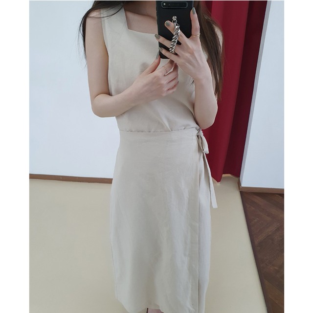 ウエストデザインモダンワンピース Seoulier
