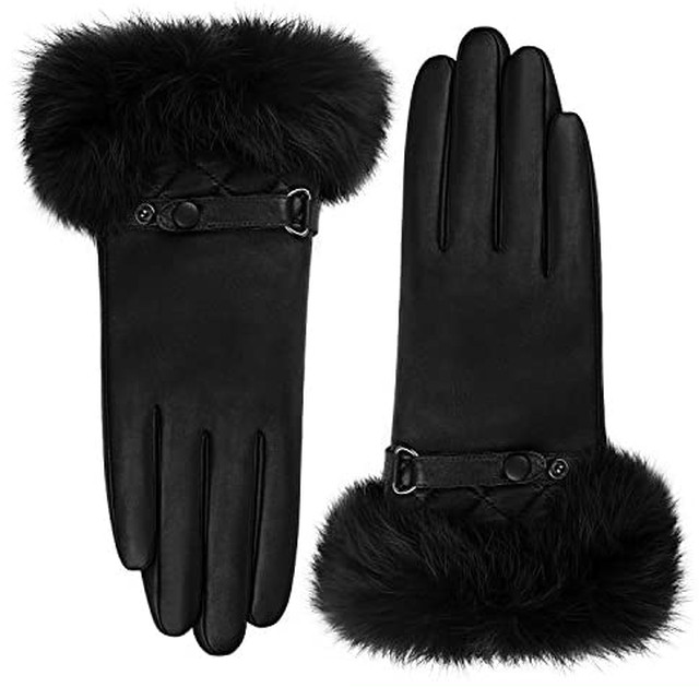 Jpcs Gsg 手袋 レディース スマホ 革 ファー ブランド 婦人 レザーグローブ 防寒 冬 裏起毛 自転車 運転 保温 人気 女性 オシャレ タッチパネル対応 ドライビンググローブ 車 プレゼントに最適 Az Japan Classic Store