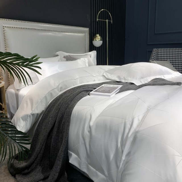 ボックスシーツ クイーンサイズ4点セット 北欧デザイン夏用テンセル素材寝具カバー 布団カバー ベッドカバー 寝室 インテリア クール 大人可愛い お洒落 ５カラー Sweet Dreams