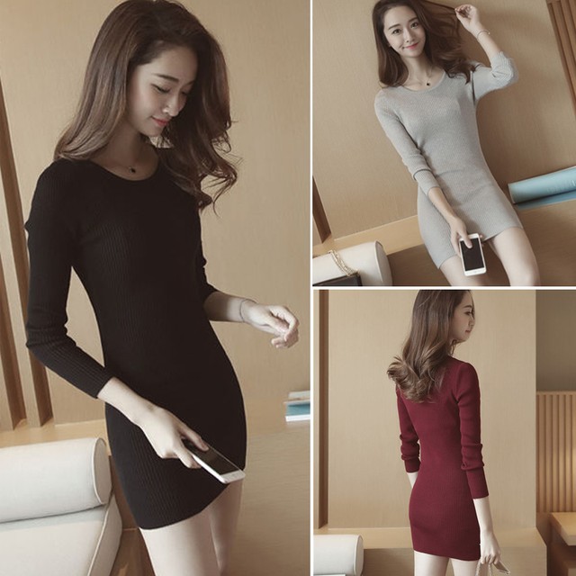 ワンピース 春ワンピース マタニティ ニットワンピ タイト ミニ ショート丈 ボディコン セクシー 無地 長袖 秋 冬 大きいサイズ 10代 代 30代 40代 Ptngt0659 Shop Suba