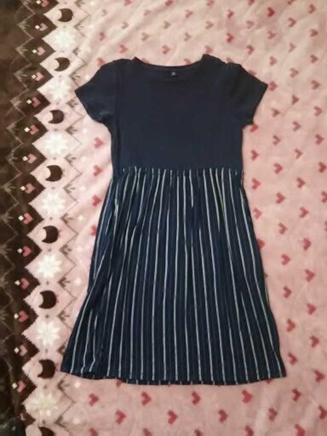 Uniqlo ストライプワンピース 150 Pretty Clothes