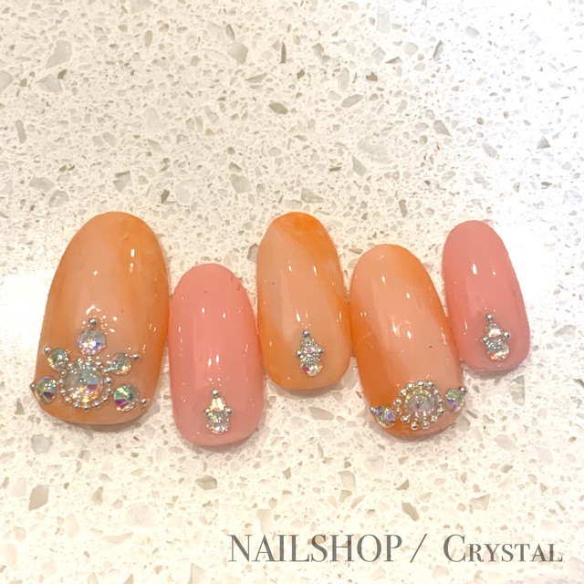 019 グラデーションネイル 春ネイル 夏ネイル 派手 Nailshop Crystal ネイルチップ専門店