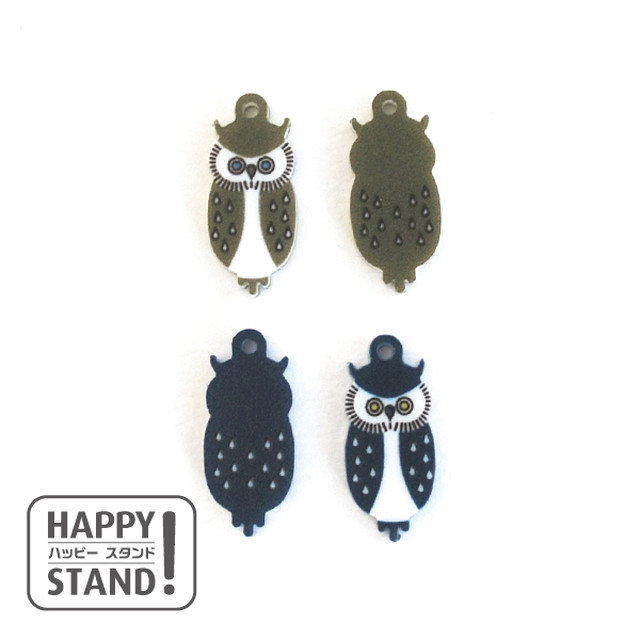 フクロウ アクリルチャーム Happystand