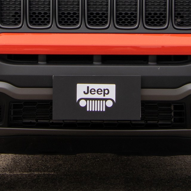 撮影用ナンバープレート隠し Jeep ジープ Olllllllo 文字白 ステッカーのわたなべ