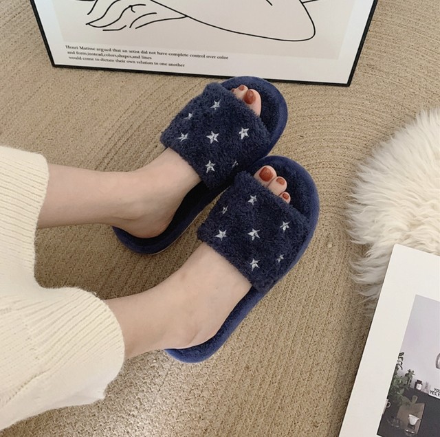 送料無料 ふわふわ 星 スリッパ お洒落 可愛い ルームウェア スター 韓国 北欧 インテリアとお洋服 Cest Bon De Saison
