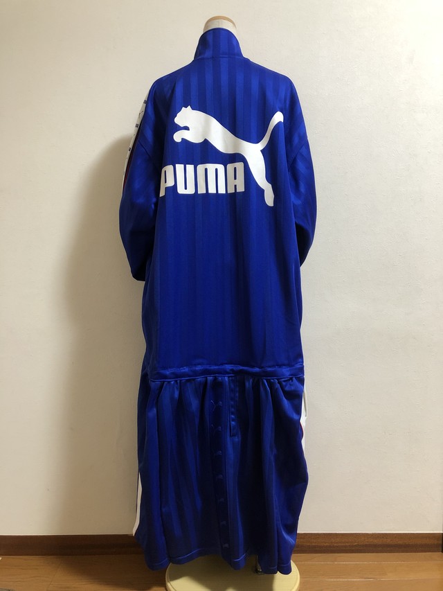 Puma ジャージマキシワンピース 古着 リメイク Remake Akuronremake