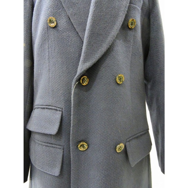 コート メンズ チェスターコート カシミヤ ロング ジャケット ダブル 紺 S 44 サイズ Kqbxd0124 Worldpeace Inc