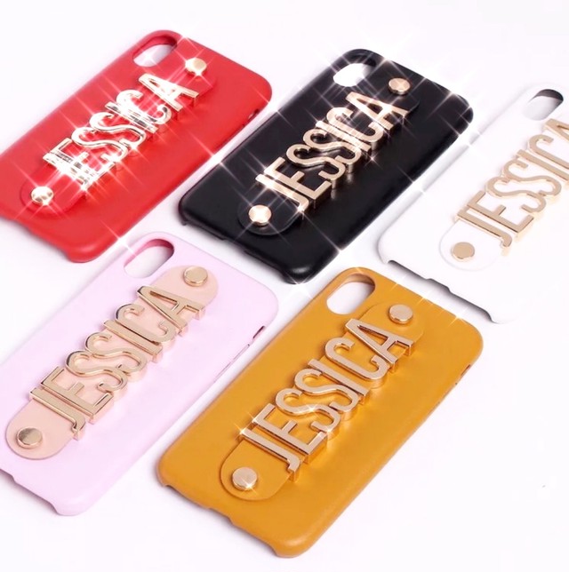 Shining Letter Call Me Love Iphone Case イニシャル オリジナル お名前 名入れ 携帯ケース Iphoneケース Princesshyatt 量産型地雷系原宿系パンクストリートブラック韓国系厚底リュック