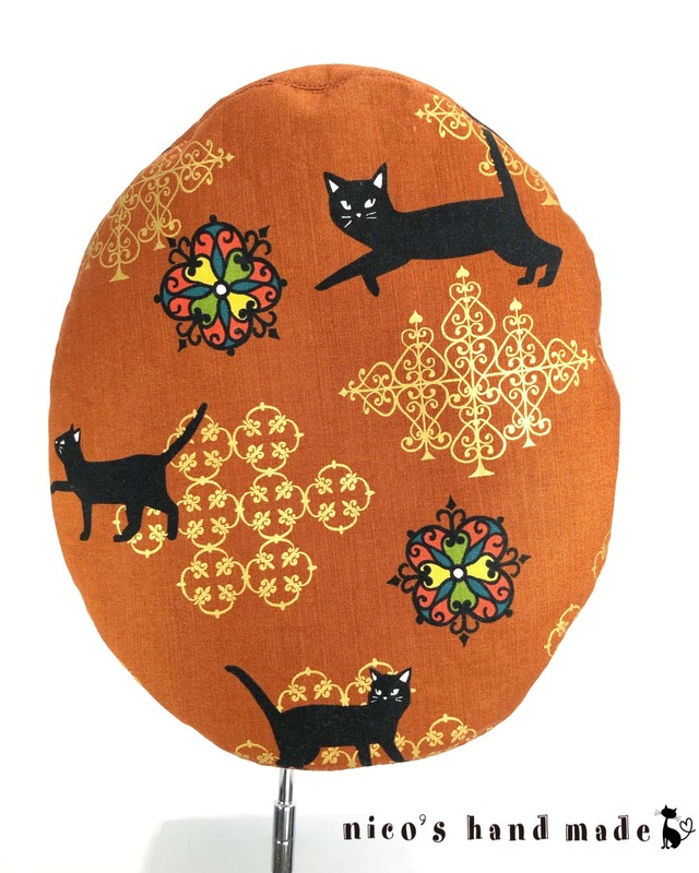 昭和レトロ調 黒猫のベレー帽 黒猫屋ニコル