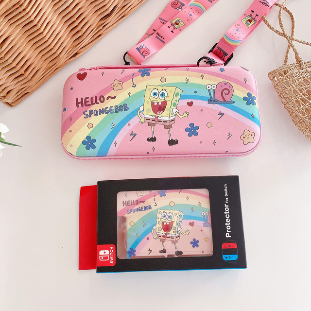 ニンテンドースイッチ ケース かわいい Switch カバー 分体式 Tpu製 Joy Con保護 カバー ジョイコンカバー Nintendo Switch 全面保護ケース スポンジボブ かわいいairpodsケース Apple Watchバンド Iphoneケース New I