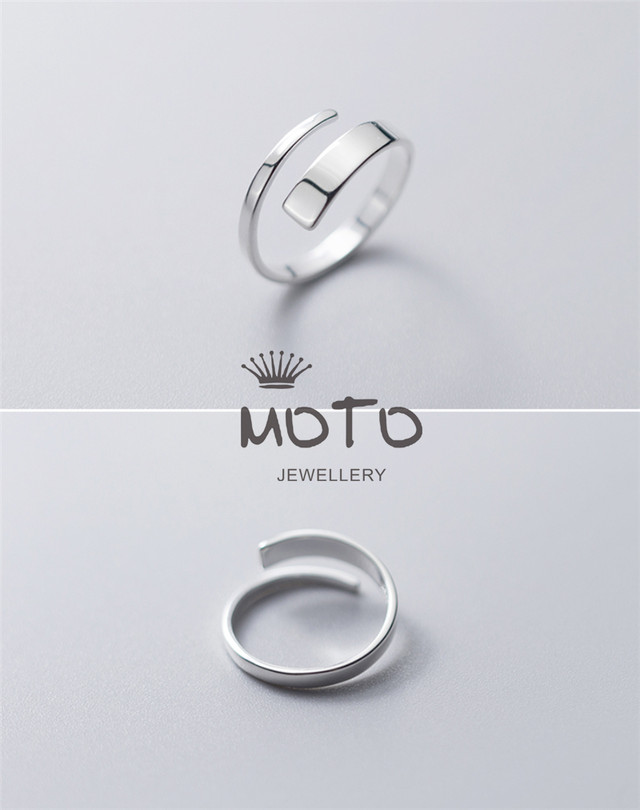 リング S925シルバー 純銀 サイズ調節できる指輪 男女兼用 シンプル 簡単に着脱 フリーサイズ 収納ポーチおまけ 全国送料無料 Motojewelry