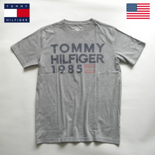 トミーヒルフィガー Tシャツ 半袖 Tommy Hilfiger ロゴプリントトリコロールフラッグロゴ刺繍 グレー キッズ ボーイズ Lサイズ メンズs サイズ相当 レディース兼用 Unitedstyle 1