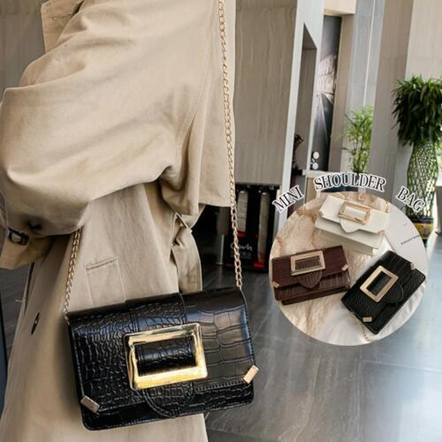 即納 3色 Square ミニバッグ 2way ショルダーバッグ 可愛い 上品