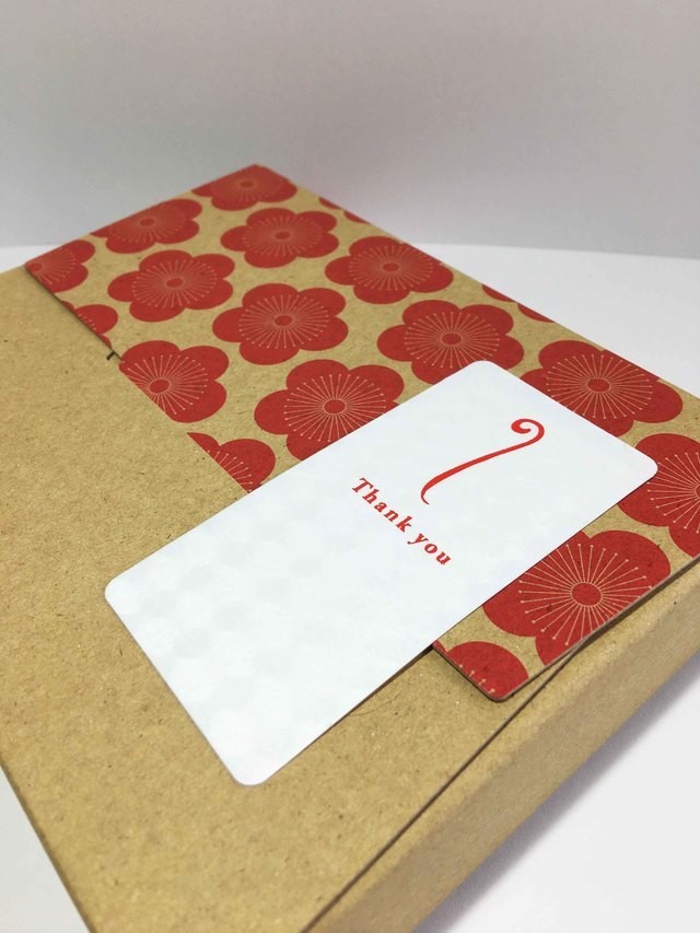 越前和紙サンキューシール10枚 赤箔押 熨斗シール ギフトシール A111 のしや 熨斗シール