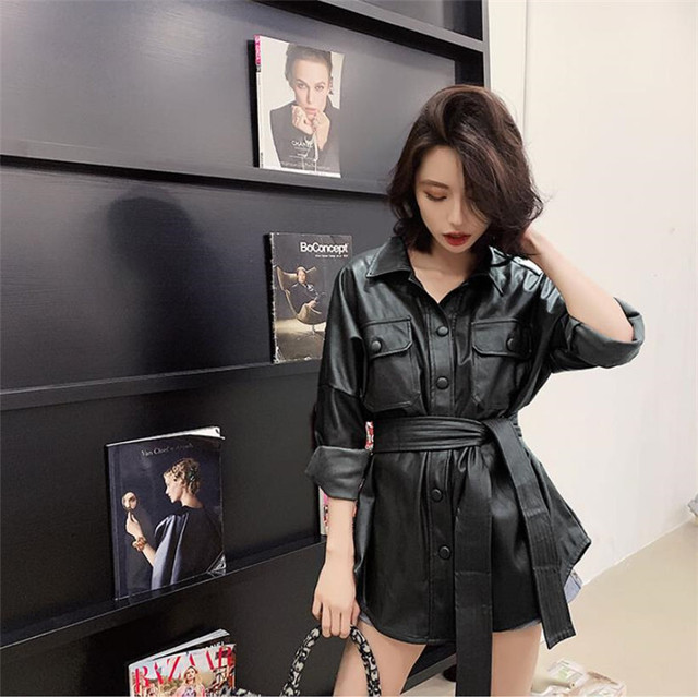 2color クールに決まる Puレザージャケット Loner Select 韓国ファッション 海外ファッション セクシーコーデ ギャル服