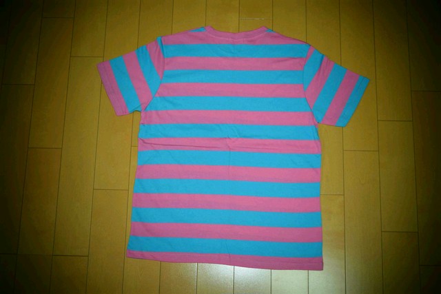 カラフルボーダーtシャツ Pink Gee Z