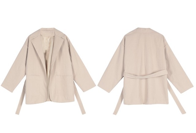 アウター トレンチコート ジャケット コート アウター レディース 女性 ゆったり 大きいサイズ リボンベルト カーキ色 通勤 通学 Ol オフィス ビジネス お呼ばれ お出かけ Goldayahiro