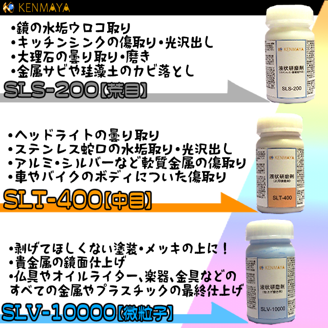 プラスチック 柔らかめの金属磨きに 液状研磨剤 Slt 400 250ml 天然 国産研磨剤の販売store Kenmaya