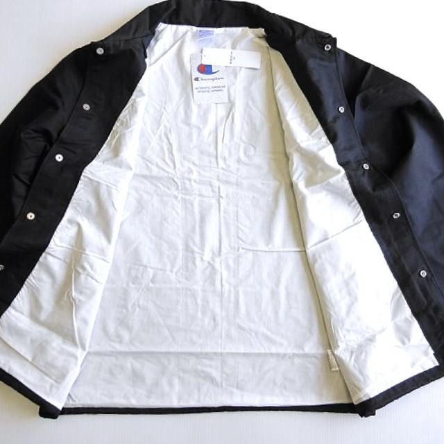 送料無料 新作 メンズ レディース チャンピオン コーチジャケット 撥水加工 Champion Coach Jacket ブラック Comrade S On Line Shop