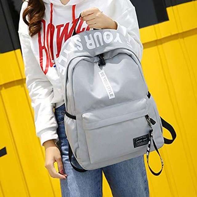 キャンパス リュック 韓国 オルチャン グレー Helio