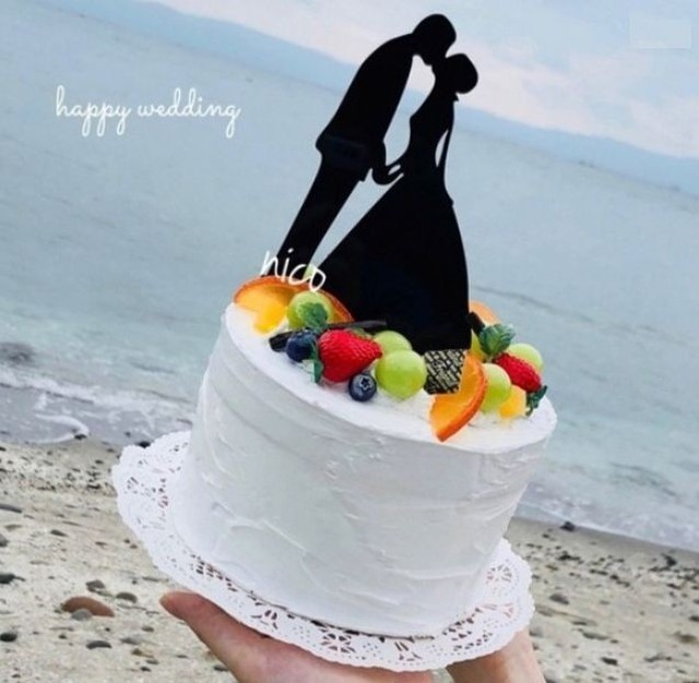 No 7 オーダー作品 刻印 選べる4色 ウェディングケーキをさらにかわいく華やかに ウェディングケーキトッパー Wedding Nicola