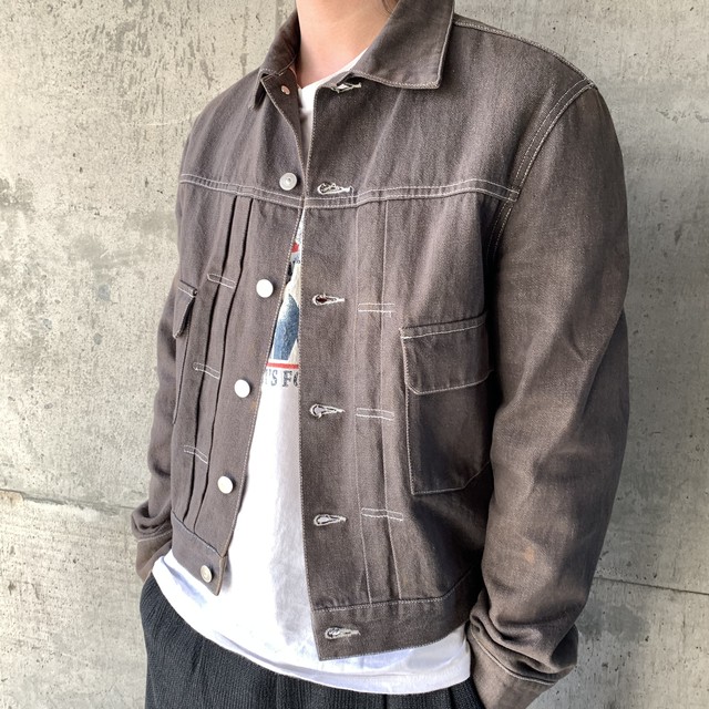00s初期 Apc セカンドタイプ ブラウンデニムジャケット 32 Louise Used Clothing