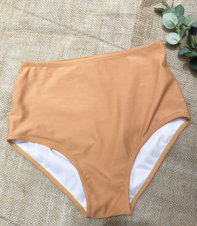 ワンショルダーハイウエスト水着 オレンジ Anzie