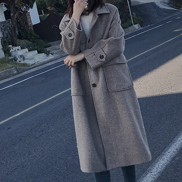 アウター レディース 秋冬 コート ステンカラーコート ロング丈 ツイード柄 ベーシック ゆったり オーバーサイズ 大人可愛い 大人カジュアル ポケット付き Prism One プリズム ワン