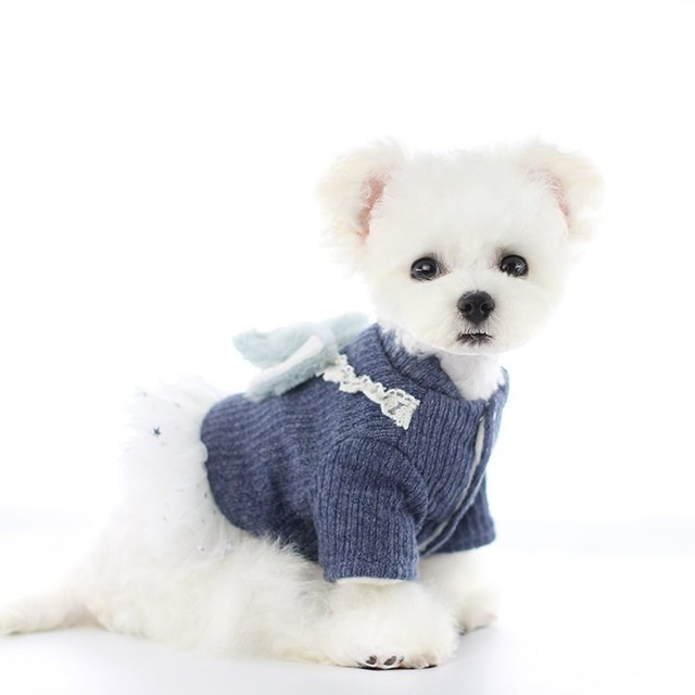 送料無料 犬の服 もこもこワンピース フリルスカート 前開き ボタン様式 ちょう結び 裏地起毛であたたかい 秋冬 可愛いペット 防寒 めちゃめちゃ可愛いです Nextcase