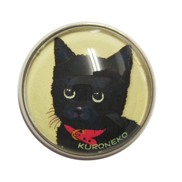 猫ピンバッチ ねこピンズ ブラック Cat Black 猫イラスト Cat Pins Rue Du Bac リュードバック