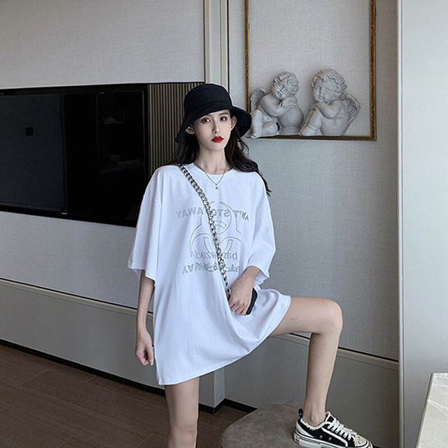 オーバーサイズ ユニセックス ロゴtシャツ Loner Select 韓国ファッション 海外ファッション セクシーコーデ ギャル服