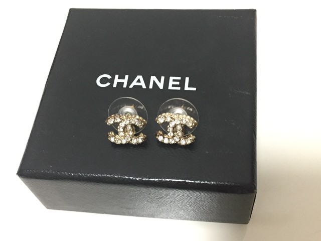 Chanelラインストーンココマークミニピアス 14vintage