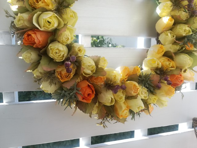 リース バラのリース フラワーアレンジメント 造花 母の日 結婚祝い 出産祝い お祝い フラワーギフトに リースだけの小さなお店