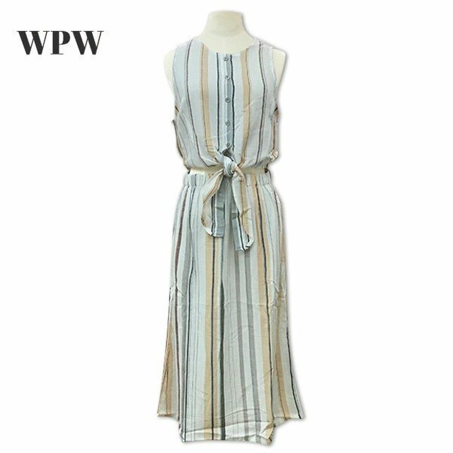 Aj043 358 ルーカ レディース 人気ブランド Arizona Woven Midi ワンピース Xs S 白系 新作 リゾート ストライプ おしゃれ 南国 Rvca Beachdays Okinawa