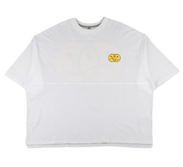 Asclo Acon Sad Smile T Shirt Tシャツ メンズ Men S トップス オーバーサイズ スマイル カジュアル ロゴ バックロゴ 半袖 韓国 韓国ファッション 着回し デイリー コットン 日本未入荷 ペアルック カップル デート Bora