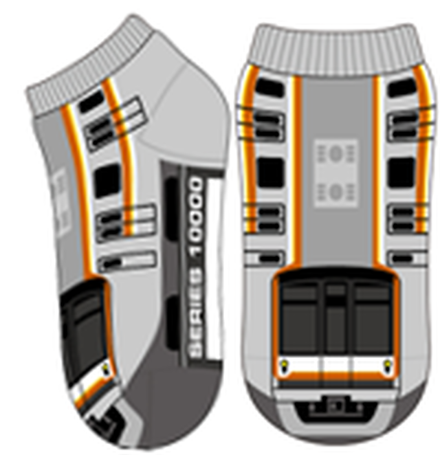 電車靴下キッズ東京メトロ系副都心線 ポポンデッタ鉄道グッズストア