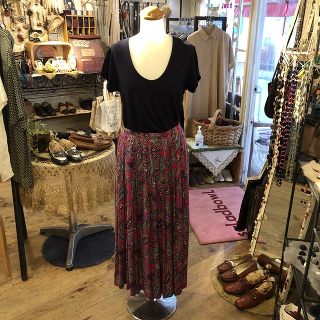 Vintage Skirt ペイズリー柄スカート 下北沢 Saladbowl