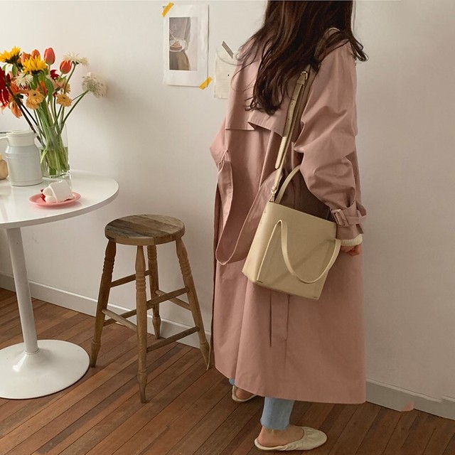〈カフェシリーズ〉春のストロベリーラテロングコート