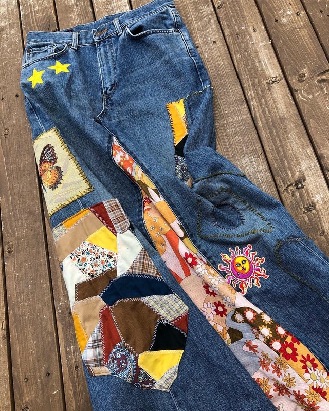 デニムリメイク ロングスカート Magic Hats