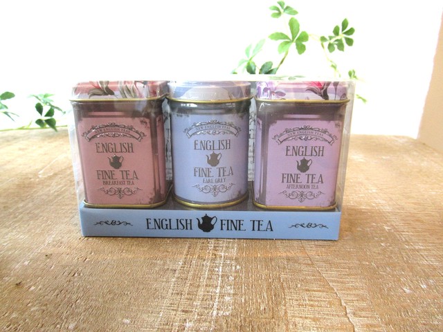 イギリス缶入り紅茶プチ3種セット フラワー Brilliant Tea ブリリアントティー