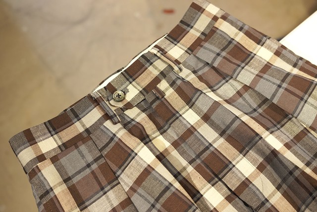 NEAT <WIDE> FOX BROTHERS WOOL / LINEN MADRAS