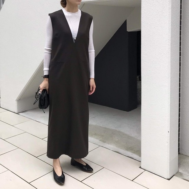 Ku Um Tomo 2wayゴムギャザーワンピース ライトグレー Ku Um