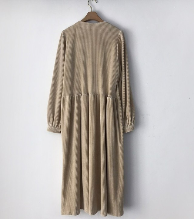 秋 ワンピ Vネック シャツワンピース ロング コーデュロイ 韓国 ファッション レディース ロングワンピース 春 コーデュロイ ワンピース オーバーサイズ ゆったり ボタンワンピース Vestito