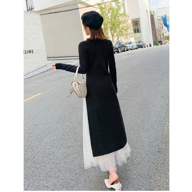 送料無料 マキシ丈セットアップ レイヤードチュールスカート ハイカットスリットワンピ Ustr