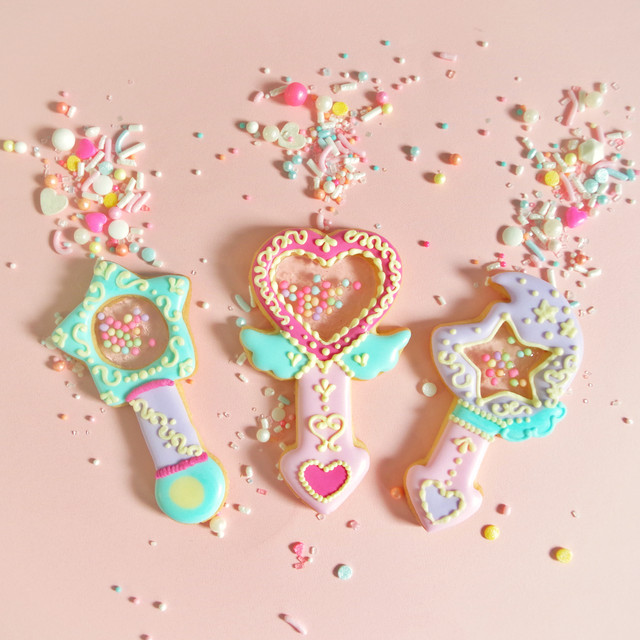魔法のステッキのアイシングクッキー Francesca Von Sweets