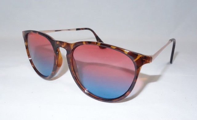 大人気 サングラス セレブ グラデーション 赤青 丸メガネ 風 Glass Store