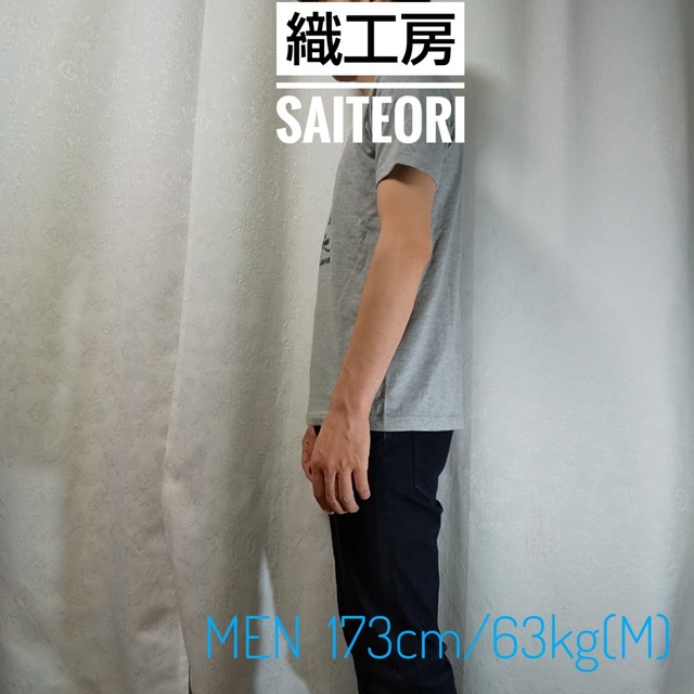 青森市外局番017tシャツ グレーm 織工房saiteori